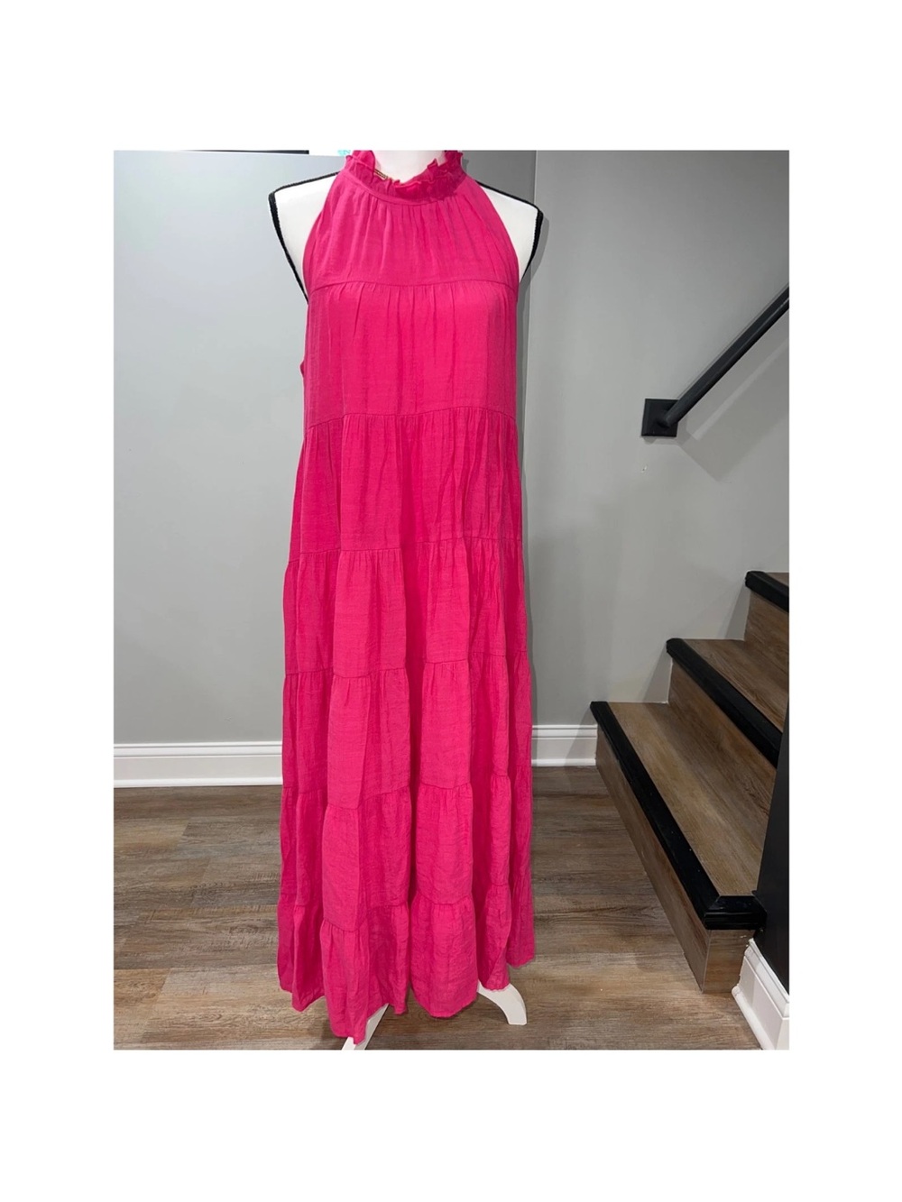 BNWOT Entro Hot Pink Halter Maxi Dress